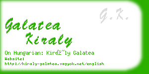 galatea kiraly business card